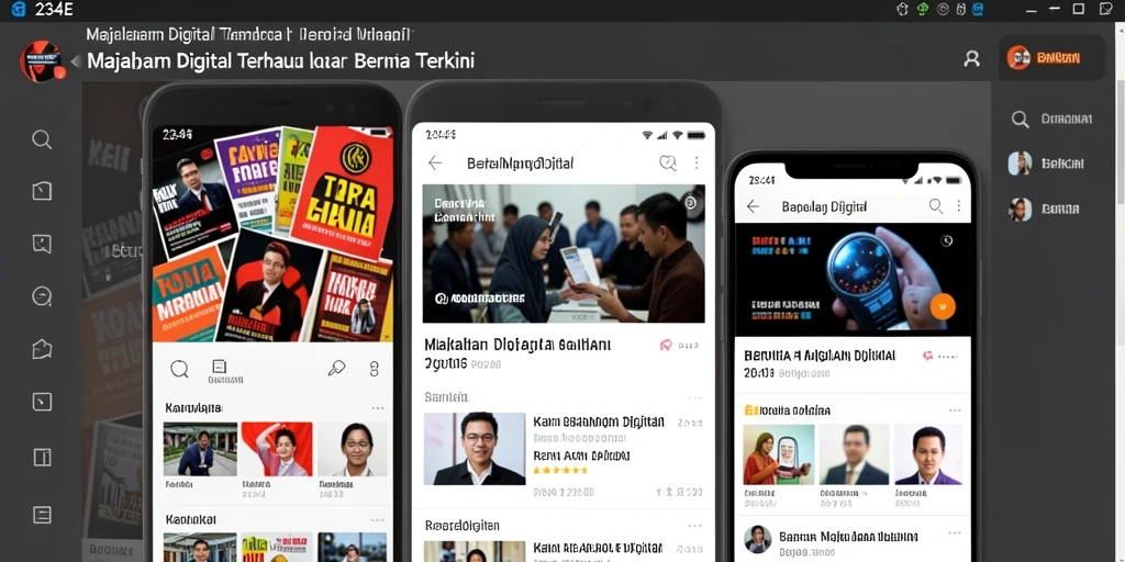 Tampilan antarmuka 234E yang modern dan fungsional untuk Majalah Digital.