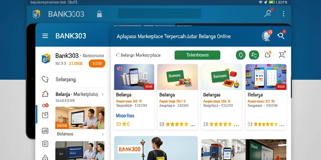 Tampilan antarmuka BANK303 yang mudah digunakan untuk shopping.
