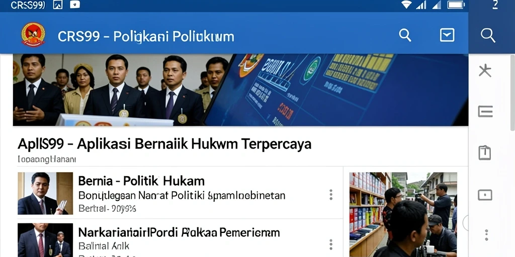 Tampilan antarmuka CRS99 yang sederhana dan informatif.