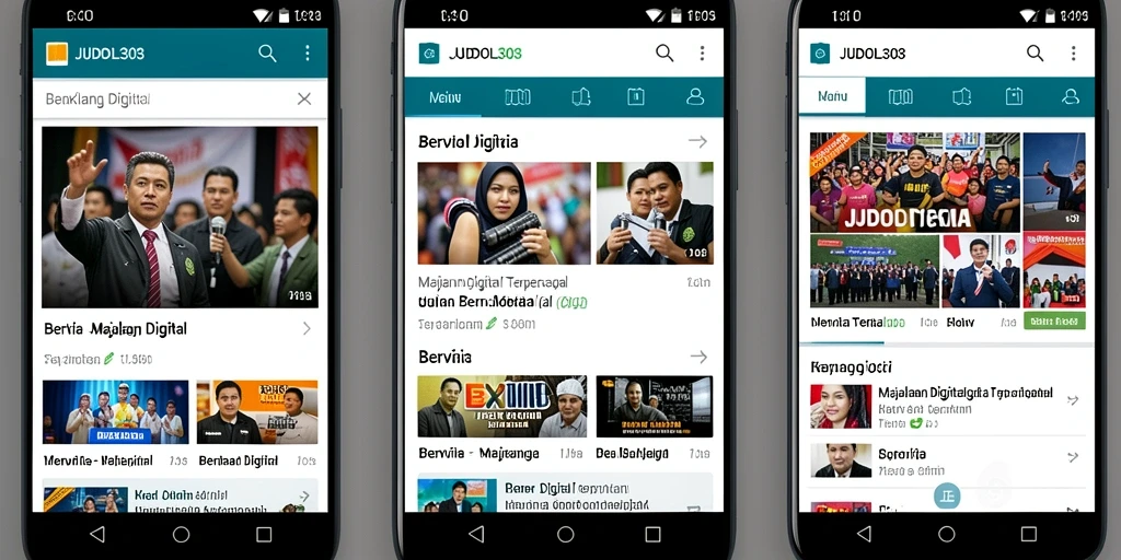 Tampilan antarmuka aplikasi Majalah Digital JUDOL303 yang menarik dan informatif.