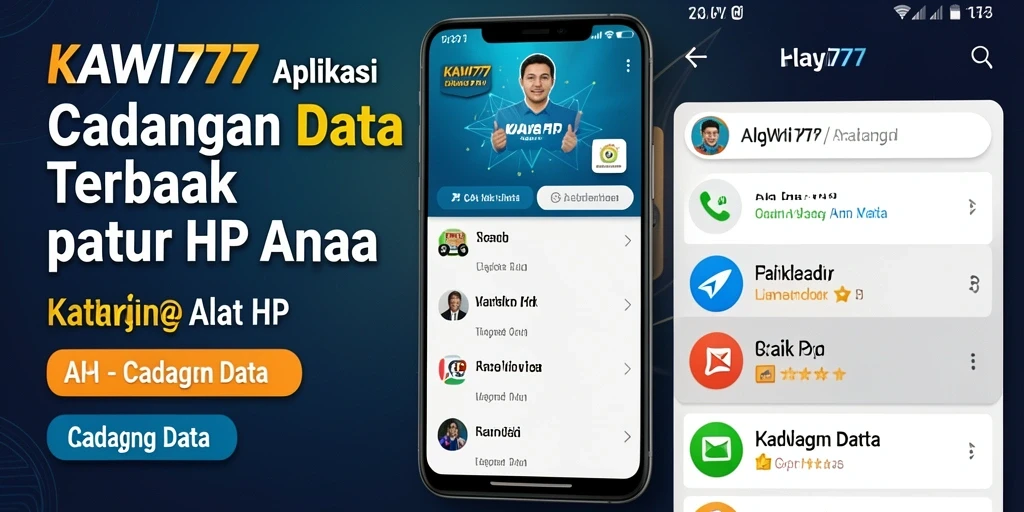 Tampilan antarmuka KAWI777 yang intuitif untuk cadangan data.