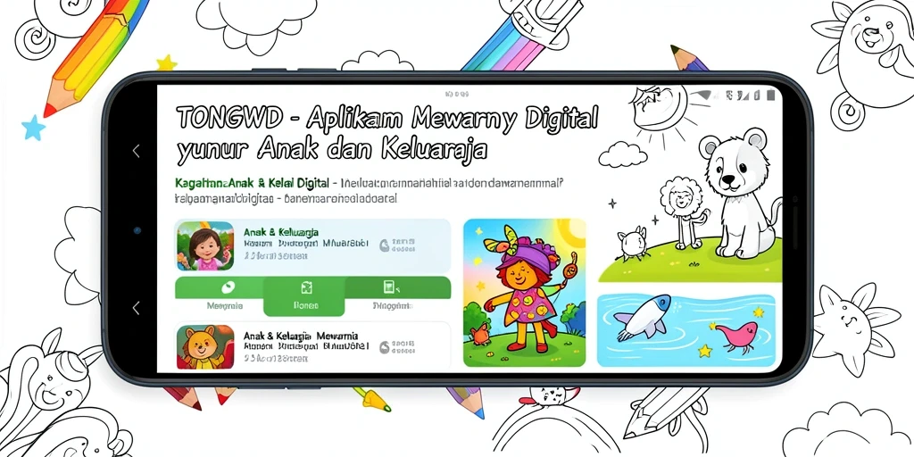 Antarmuka TONGWD yang menarik dan fungsional untuk mewarnai digital.